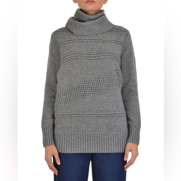 Diane Von Furstenberg Talassa Wool Cashmere Cowl Neck Sweater Gray S - Picture 7 of 12